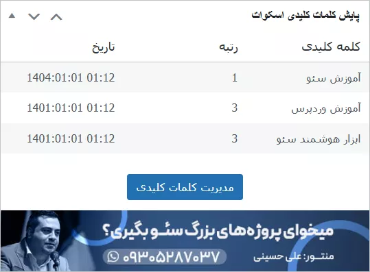 افزونه پایش کلمات کلیدی