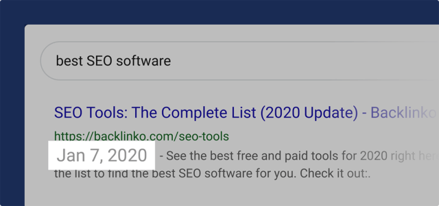 نمایش تاریخ انتشار در Serp