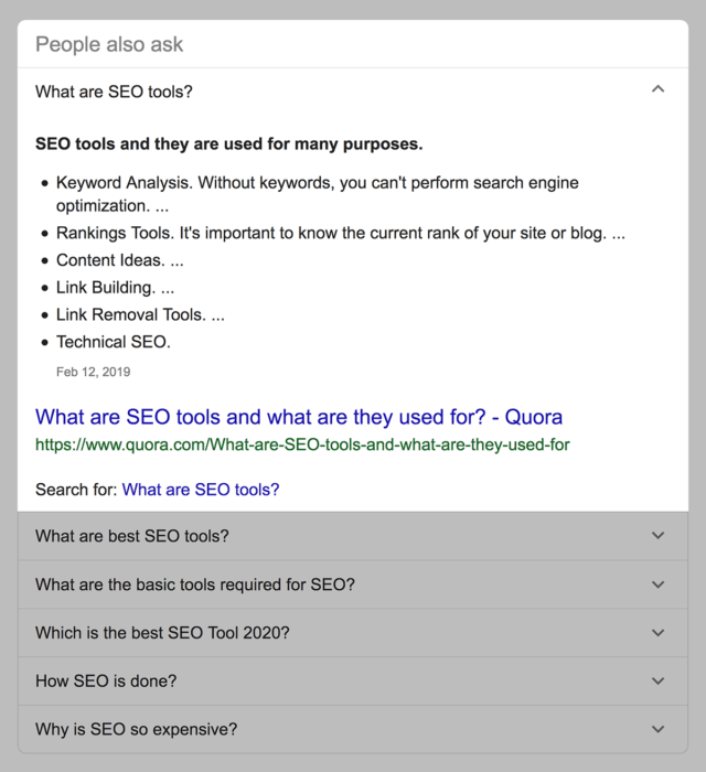 People Also Ask - serp چیست