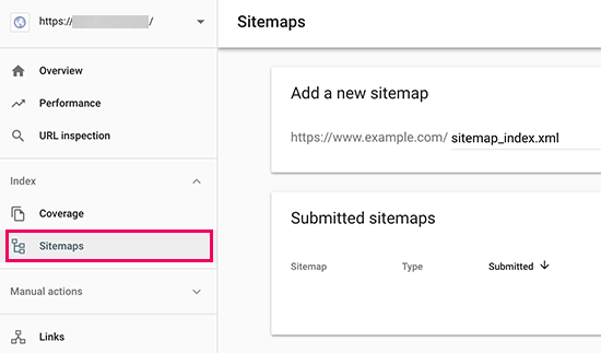 معرفی سایت مپ به google search console