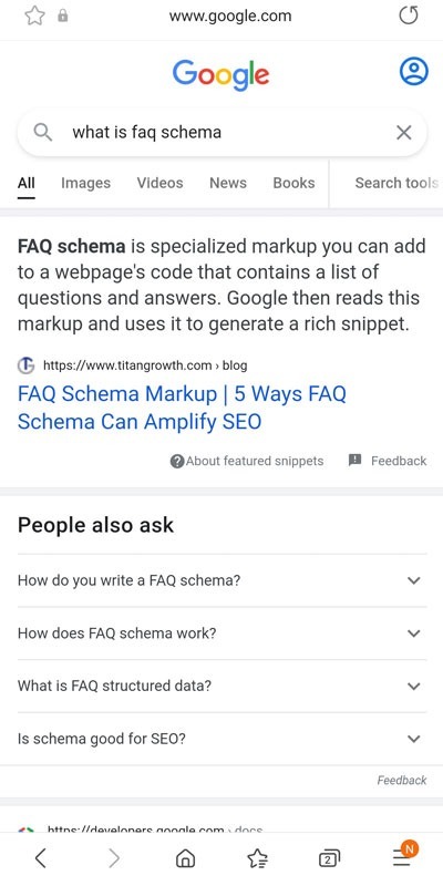 اسکیما سوالات متداول (FAQ Schema)